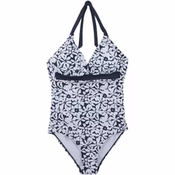 Regatta - Maillot de bain 1 pièce FLAVIA - Femme (Bleu marine / Blanc)