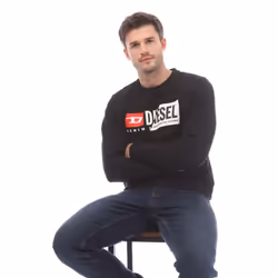 Diesel - Sweat à capuche S-GIRK CUTY FELPA - Homme (Noir)