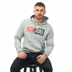 Diesel - Sweat à capuche S-GIRK CUTY FELPA - Homme (Gris)