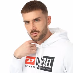 Diesel - Sweat à capuche S-GIRK CUTY FELPA - Homme (Blanc)