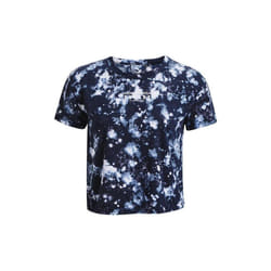 Under Armour - T-shirt RUN TRAIL - Femme (Bleu nuit / Blanc / Bleu)