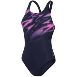 Speedo - Maillot de bain 1 pièce HYPER BOOM PLACEMENT - Femme (Bleu marine / Rose)