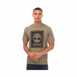 Timberland - T-shirt STACK - Homme (Vert kaki)