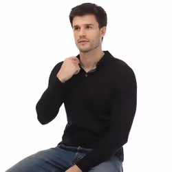 Ted Baker - Polo Manches longues KAMBER - Homme (Bleu marine)