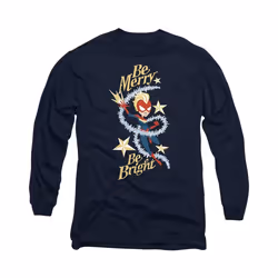 Captain Marvel - T-shirt BE MERRY BE BRIGHT - Adulte (Bleu marine)