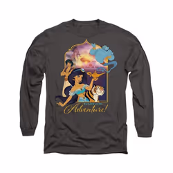Aladdin - T-shirt ARE READY FOR ADVENTURE - Adulte (Charbon)