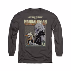Star Wars: The Mandalorian - T-shirt LEGEND CONTINUES - Adulte (Charbon)