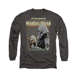 Star Wars: The Mandalorian - T-shirt LEGEND CONTINUES - Adulte (Charbon)