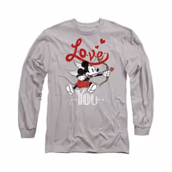 Disney - T-shirt LOVE YOU - Adulte (Gris chiné)