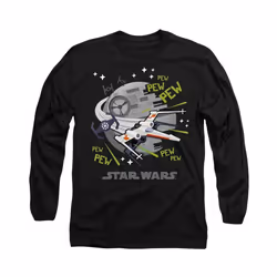 Star Wars - T-shirt PEW PEW - Adulte (Noir)