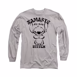 Lilo & Stitch - T-shirt NAMASTE ALL DAY - Adulte (Gris chiné)