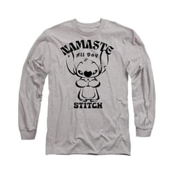 Lilo & Stitch - T-shirt NAMASTE ALL DAY - Adulte (Gris chiné)