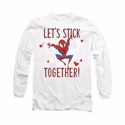 Spider-Man - T-shirt STICK TOGETHER - Adulte (Blanc)