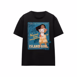 Moana - T-shirt ISLAND GIRL - Adulte (Noir)