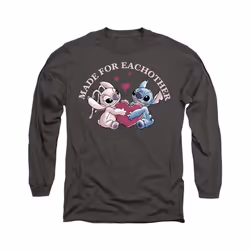 Lilo & Stitch - T-shirt MADE FOR EACH OTHER - Adulte (Charbon)