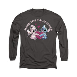 Lilo & Stitch - T-shirt MADE FOR EACH OTHER - Adulte (Charbon)