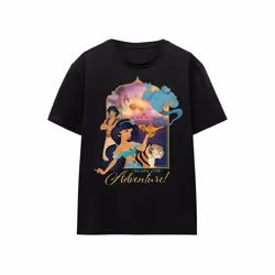 Aladdin - T-shirt ARE READY FOR ADVENTURE - Adulte (Noir)