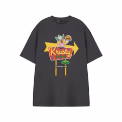 The Simpsons - T-shirt KRUSTY BURGER - Homme (Noir)