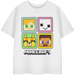 Minecraft - T-shirt manches courtes - Fille (Blanc)