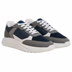Jack And Jones - Baskets ASPIRE RUNNER - Homme (Gris foncé / Bleu marine foncé)