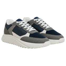 Jack And Jones - Baskets ASPIRE RUNNER - Homme (Gris foncé / Bleu marine foncé)