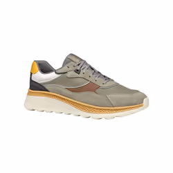 Geox - Baskets U SPHERICA ACTIF X1 - Homme (Vert de gris / Marron)