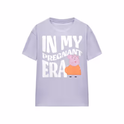 Peppa Pig - T-shirt PREGNANT ERA - Adulte (Lavande clair)