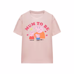 Peppa Pig - T-shirt MUM TO BE - Adulte (Rose pâle)