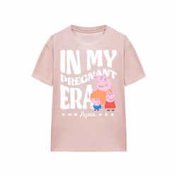 Peppa Pig - T-shirt PREGNANT ERA AGAIN - Adulte (Rose pâle)
