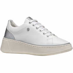 Geox - Baskets D SUNNETTY - Femme (Blanc / Argenté)