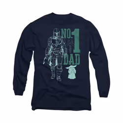 Star Wars: The Mandalorian - T-shirt NO. DAD - Adulte (Bleu marine)