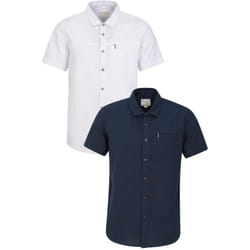 Mountain Warehouse - Chemises manches courtes COCONUT - Homme (Blanc / Bleu foncé)