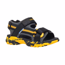 Geox - Sandales BOREALIS - Garçon (Noir / Jaune)