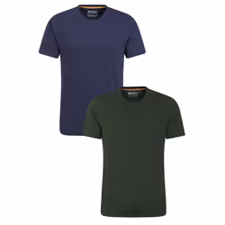 Mountain Warehouse - T-shirts FLINT - Homme (Vert kaki / Bleu marine)