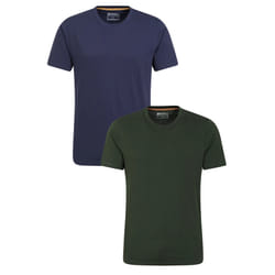 Mountain Warehouse - T-shirts FLINT - Homme (Vert kaki / Bleu marine)