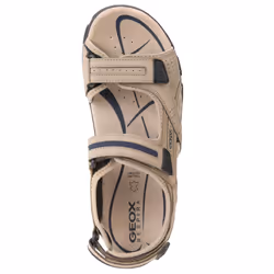 Geox - Sandales STRADA - Homme (Sable / Bleu marine)