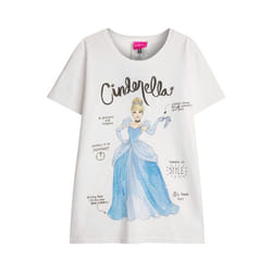 Disney - T-shirt manches courtes CINDERELLA - Fille (Blanc)