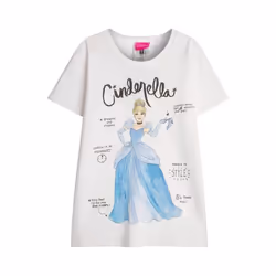 Disney - T-shirt manches courtes CINDERELLA - Fille (Blanc)