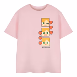 Minecraft - T-shirt manches courtes - Fille (Rose)