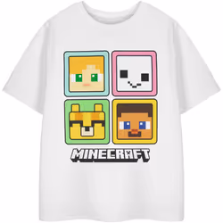 Minecraft - T-shirt manches courtes - Fille (Blanc)