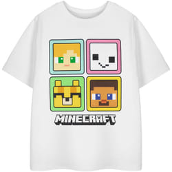 Minecraft - T-shirt manches courtes - Fille (Blanc)