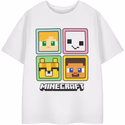 Minecraft - T-shirt manches courtes - Fille (Blanc)
