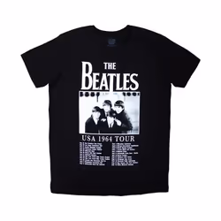 The Beatles - T-shirt USA TOUR - Adulte (Noir)