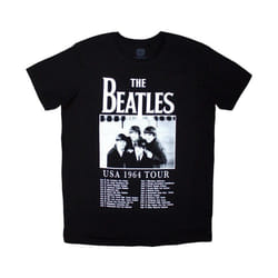 The Beatles - T-shirt USA TOUR - Adulte (Noir)