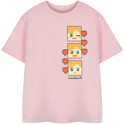 Minecraft - T-shirt manches courtes - Fille (Rose)