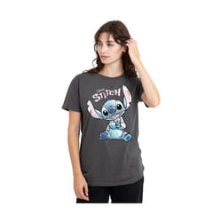 Lilo & Stitch - T-shirt COLOUR ME HAPPY - Femme (Charbon) - XL