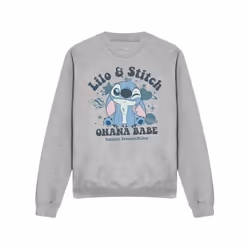 Lilo & Stitch - Sweat OHANA BABE - Adulte (Gris chiné) - XL