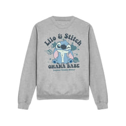 Lilo & Stitch - Sweat OHANA BABE - Adulte (Gris chiné) - XL