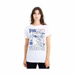 Lilo & Stitch - T-shirt SUN SEA - Femme (Blanc) - XXL