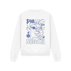 Lilo & Stitch - Sweat SUN SEA - Adulte (Blanc) - XXL